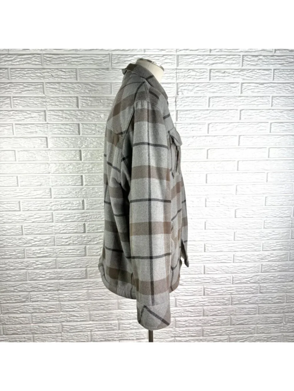 St. John’s Bay Outdoor Faux Sherpa Lined Plaid Jacket Size XXL